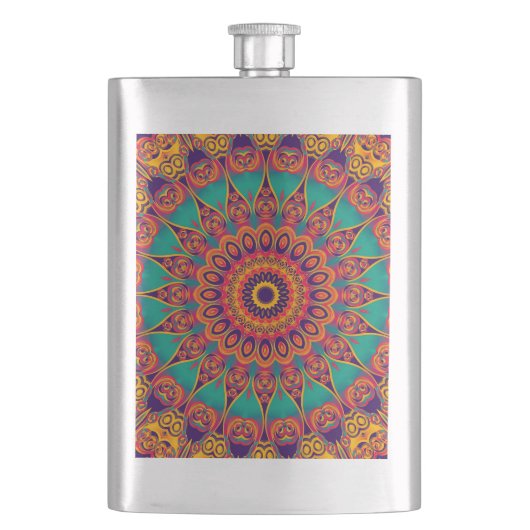 Tattoo Kaleidoscope Fractal Heupfles (Voorkant)