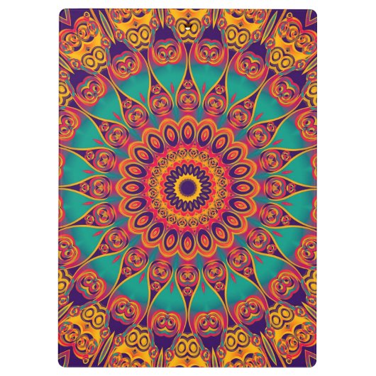 Tattoo Kaleidoscope Fractal Klembord (Achterkant)