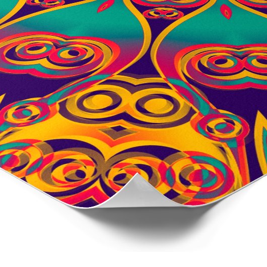 Tattoo Kaleidoscope Fractal Poster (Hoek)