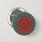 Tattoo Kaleidoscope Fractal Ronde Button 5,7 Cm (Voorkant /achterkant)