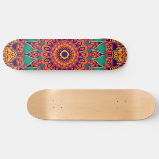 Tattoo Kaleidoscope Fractal Skateboard (Horizontaal)