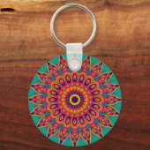Tattoo Kaleidoscope Fractal Sleutelhanger (Voorkant)