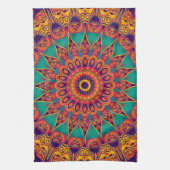 Tattoo Kaleidoscope Fractal Theedoek (Verticaal)