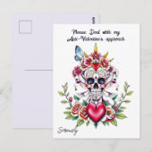 Tattoo kunst geïnspireerd unisex Anti-Valentijn cu Briefkaart (Voorkant / Achterkant)