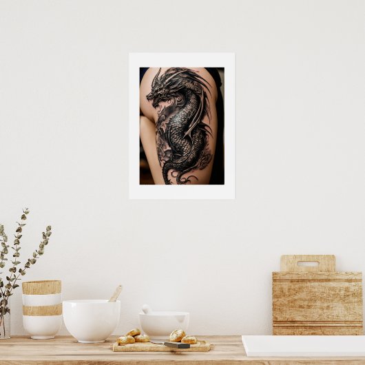tattoo kunst poster (Keuken)