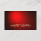 Tattoo kunstenaar Creative Black Red Tattooist Visitekaartje (Achterkant)