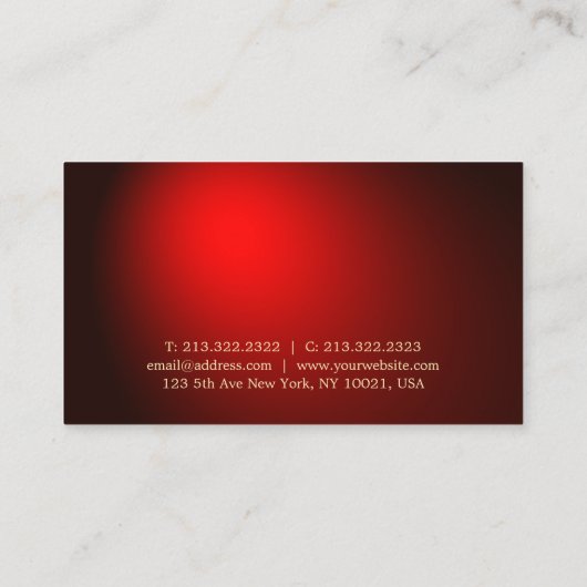 Tattoo kunstenaar Creative Black Red Tattooist Visitekaartje (Achterkant)