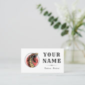 Tattoo kunstenaar Salon Ancient Snake Modern Trend Visitekaartje (Staand voorkant)