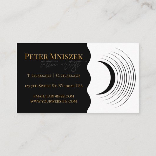 Tattoo kunstenaar visitekaartje (Achterkant)