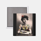 Tattoo Kunstenaar Vrouw  Fotomagneet Magneet (Voorkant / Achterkant)