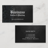 Tattoo Kunststofboringen Professioneel donker Visitekaartje (Voorkant / Achterkant)