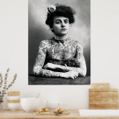 TATTOO LADY c. 1900 Poster (Keuken)