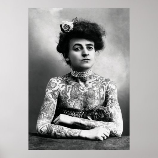 TATTOO LADY c. 1900 Poster (Voorkant)