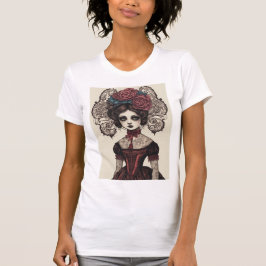 Tattoo Lady (met achtergrondkleur) T-shirt