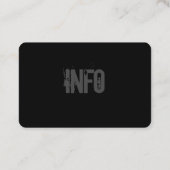 Tattoo Logo Tekening grijs, rugzak, goud Visitekaartje (Achterkant)