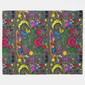 Tattoo Love Pinup Art Fleece Deken (Voorkant (Horizontaal))