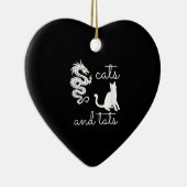 Tattoo Lover geeft katten en tats dragon Kitten Keramisch Ornament (Rechts)