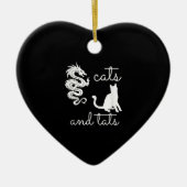 Tattoo Lover geeft katten en tats dragon Kitten Keramisch Ornament (Voorkant)