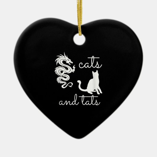 Tattoo Lover geeft katten en tats dragon Kitten Keramisch Ornament (Voorkant)
