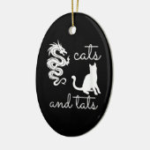 Tattoo Lover geeft katten en tats dragon Kitten Keramisch Ornament (Links)