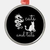 Tattoo Lover geeft katten en tats dragon Kitten Metalen Ornament (Voorkant)