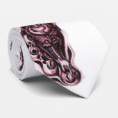 tattoo machine schedel stropdas (Opgerold)