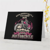 Tattoo mam Biker onderschat motorrijwiel nooit Kaart (Gele Bloem)