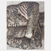 Tattoo Mannelijke borst Fotografie Fleece Deken (Voorkant)