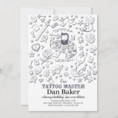 Tattoo Master Birthday Uitnodiging (Voorkant)