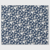 Tattoo meisje zwart en wit op zee cadeaupapier (Vlak)