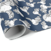 Tattoo meisje zwart en wit op zee cadeaupapier (Rol Hoek)