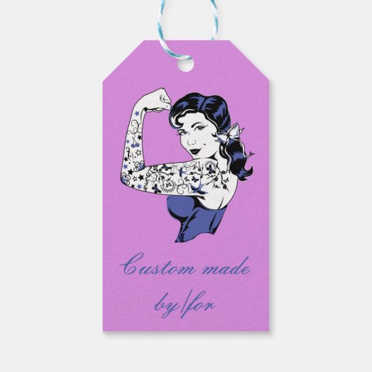 Tattoo Meisjesarm omhoog Thunder_Cove Cadeaulabel (Achterkant)