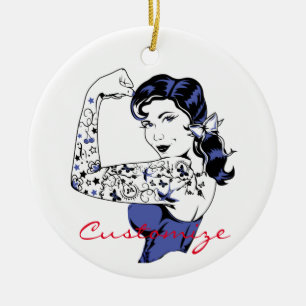 Tattoo Meisjesarm omhoog Thunder_Cove Keramisch Ornament