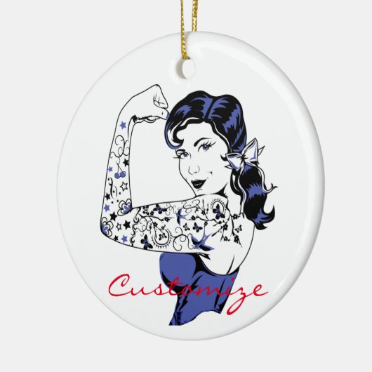 Tattoo Meisjesarm omhoog Thunder_Cove Keramisch Ornament (Links)