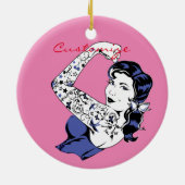 Tattoo Meisjesarm omhoog Thunder_Cove Keramisch Ornament (Achterkant)