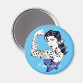 Tattoo Meisjesarm omhoog Thunder_Cove Magneet (Voorkant / Achterkant)