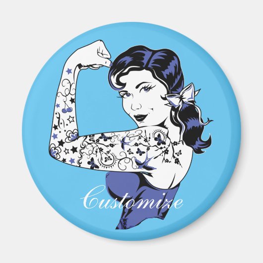 Tattoo Meisjesarm omhoog Thunder_Cove Magneet (Voorkant)