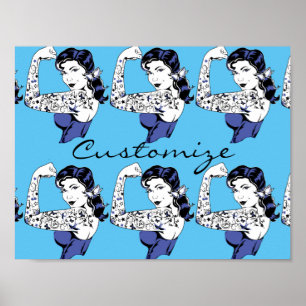 Tattoo Meisjesarm omhoog Thunder_Cove Poster