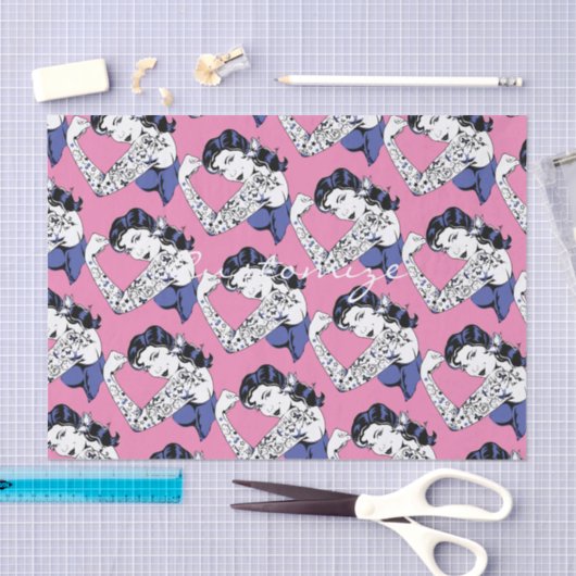 Tattoo Meisjesarm omhoog Thunder_Cove Tissuepapier (Craft)