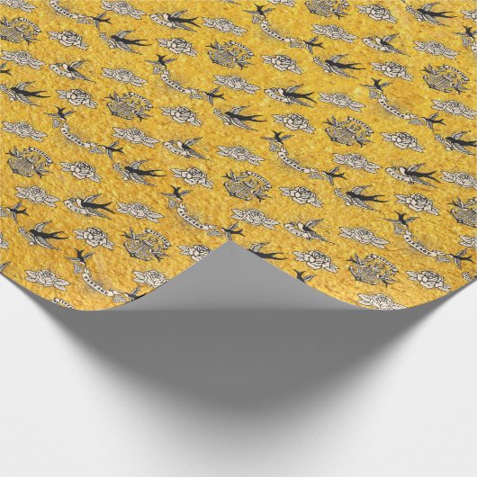  Tattoo met cadeaupapier voor vogels (Hoek)