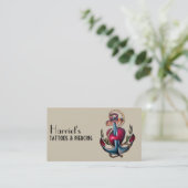 Tattoo met een schuine borst visitekaartje (Staand voorkant)