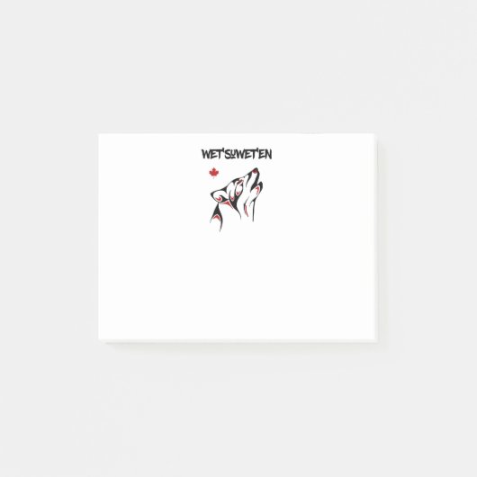 Tattoo met natte en Howling Wolf Haida-stijl Kleur Post-it® Notes (Voorkant)