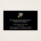 Tattoo Microblading Aftercare Instructies zwart Visitekaartje (Achterkant)