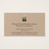 Tattoo Microblading Aftercare Instructions Kraft Visitekaartje (Achterkant)