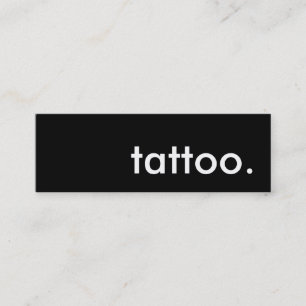 tattoo. mini visitekaartje