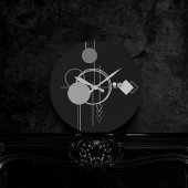 Tattoo Modern Art Deco | Minimalisme voor zwart en Ronde Klok