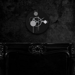 Tattoo Modern Art Deco | Minimalisme voor zwart en Ronde Klok