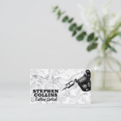 Tattoo | Modern Marmer Stijlvol Visitekaartje (Staand voorkant)