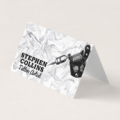 Tattoo | Modern Marmer Stijlvol Visitekaartje (Voorkant)