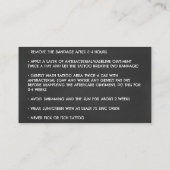 TATTOO NAZORGINSTRUCTIES KRIJT VISITEKAARTJE (Achterkant)